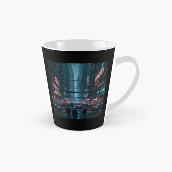 Item preview, Futuristic cyberpunk city wallpaper designed and sold by Planet Utoppia.