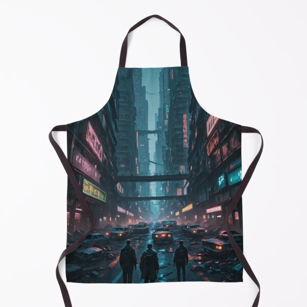 Item preview, Futuristic cyberpunk city wallpaper designed and sold by Planet Utoppia.