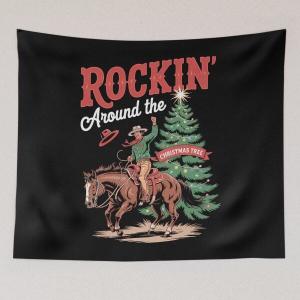 Item preview, Christmas Tree Western Cowboy Christmas designed and sold by DoorwayThreads.