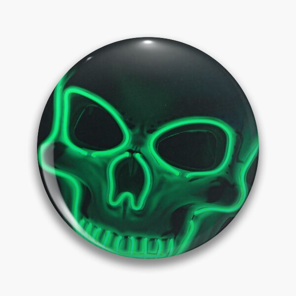 Item preview, Minimalist Neon Green Skull Duo - High Contrast Dark Aesthetic designed and sold by MDB_Shop.