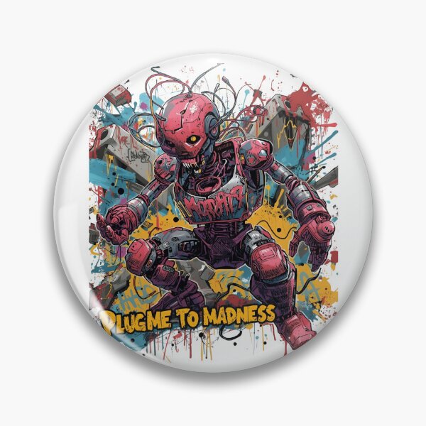Item preview, Conéctame a la locura: diseño de robot ciberpunk con grafiti designed and sold by Activity01.