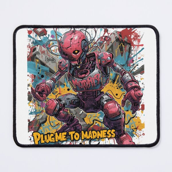 Item preview, Plug Me to Madness – Graffiti Cyberpunk Robot Design designed and sold by Activity01.