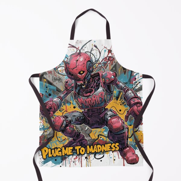 Item preview, Plug Me to Madness – Graffiti Cyberpunk Robot Design designed and sold by Activity01.