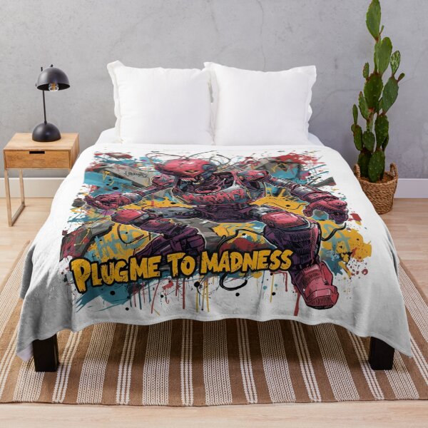 Item preview, Plug Me to Madness – Graffiti Cyberpunk Robot Design designed and sold by Activity01.