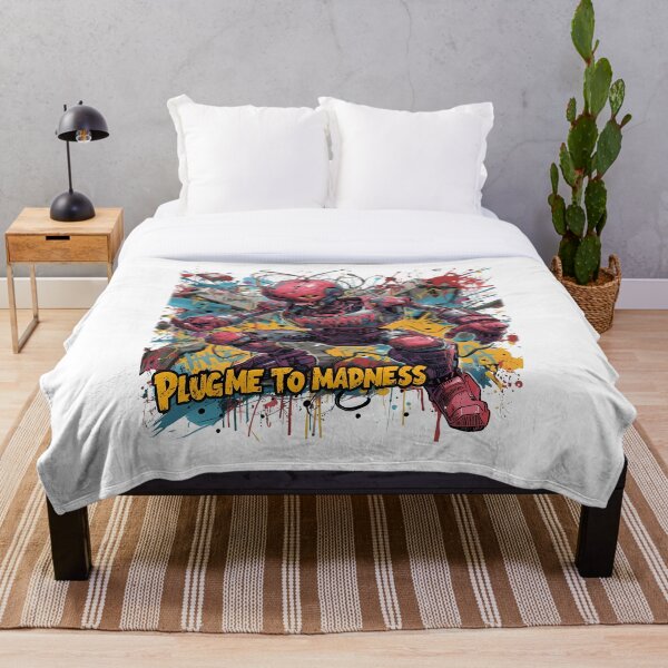 Item preview, Plug Me to Madness – Graffiti Cyberpunk Robot Design designed and sold by Activity01.