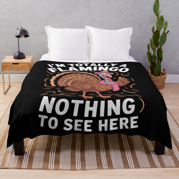 Item preview, Flamingo Funny Turkey Thanksgiving designed and sold by DoorwayThreads.