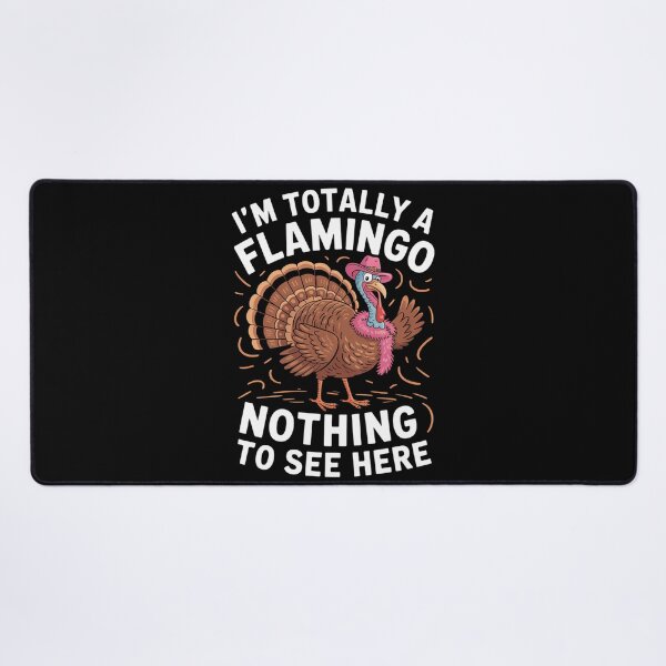 Item preview, Flamingo Funny Turkey Thanksgiving designed and sold by DoorwayThreads.