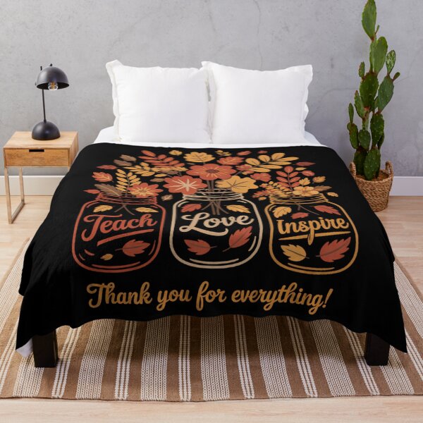 Item preview, Fall Teacher Thankful Floral Thanksgiving Fall School designed and sold by DoorwayThreads.