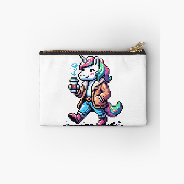 Item preview, Cozy Unicorn Pixel Art — Cute Coffee Lover Retro 8-Bit Design designed and sold by HBDStudio.