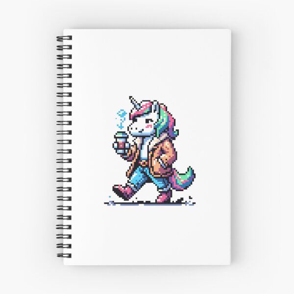 Item preview, Cozy Unicorn Pixel Art — Cute Coffee Lover Retro 8-Bit Design designed and sold by HBDStudio.