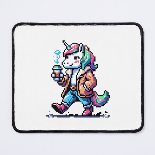 Item preview, Cozy Unicorn Pixel Art — Cute Coffee Lover Retro 8-Bit Design designed and sold by HBDStudio.