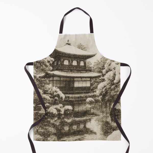 Item preview, Ginkaku-ji Temple in Winter Ink Art designed and sold by MINE Design-Works.