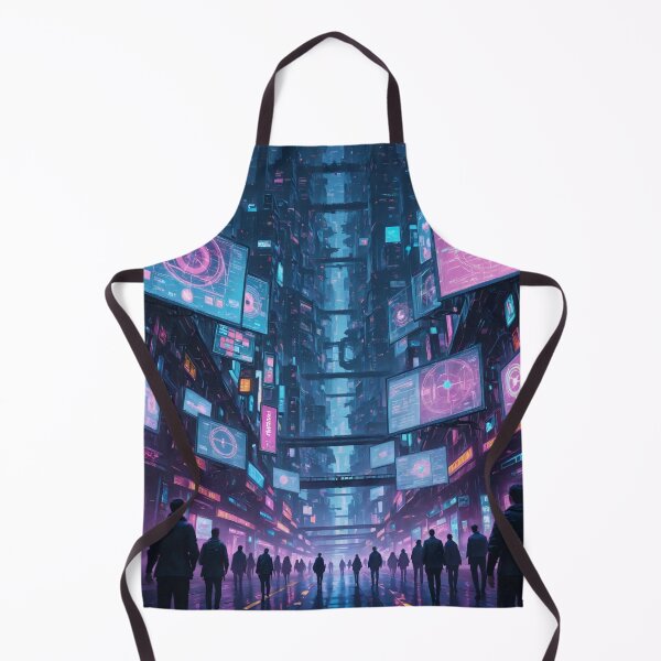 Item preview, Futuristic cyberpunk city wallpaper designed and sold by Planet Utoppia.