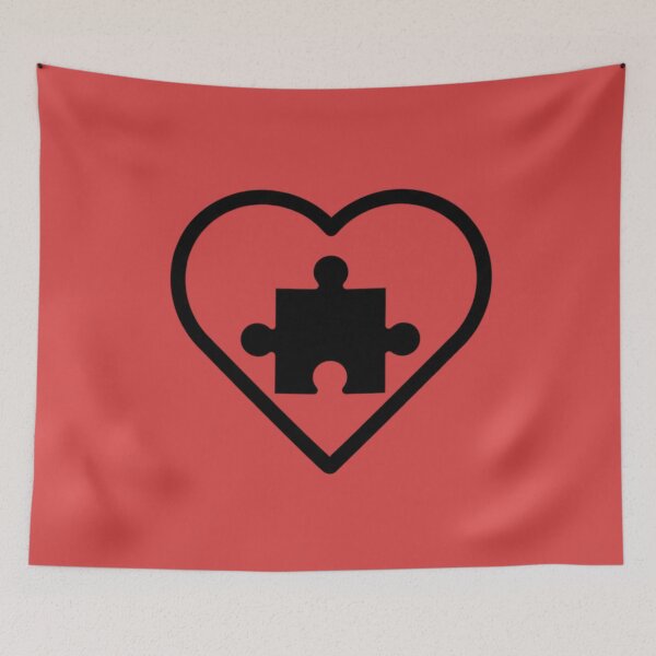 Item preview, Puzzle Heart Design | Neurodiversity Support | Inclusion and Love Symbol | Supportive Awareness Art designed and sold by TrackinDaTrends.