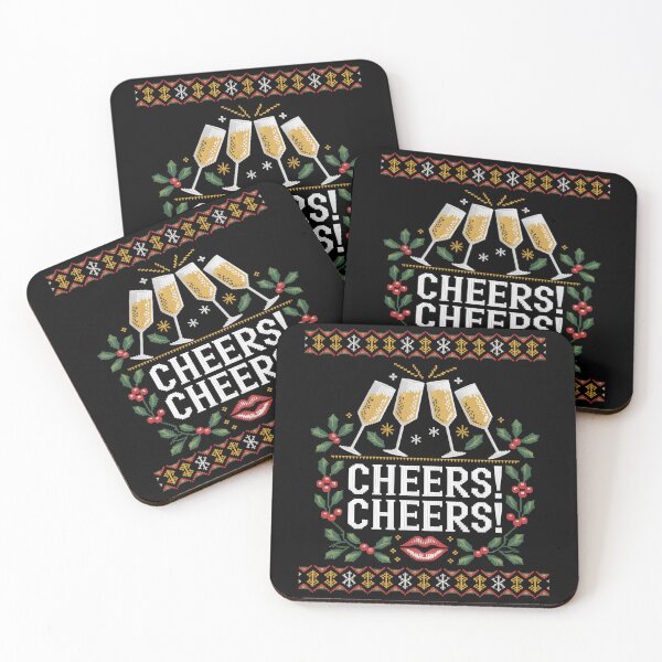 Item preview, Cheers Christmas New Year Lovers designed and sold by DoorwayThreads.