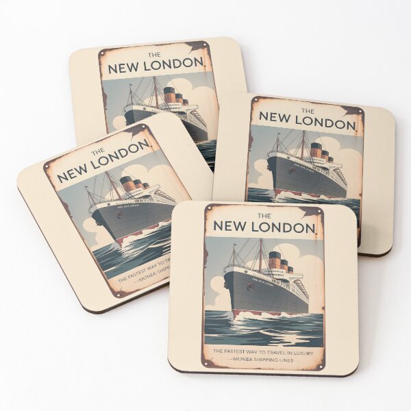 Item preview, The HMS New London - retro metal plate advertising designed and sold by Museum Of Non-Existing Art.
