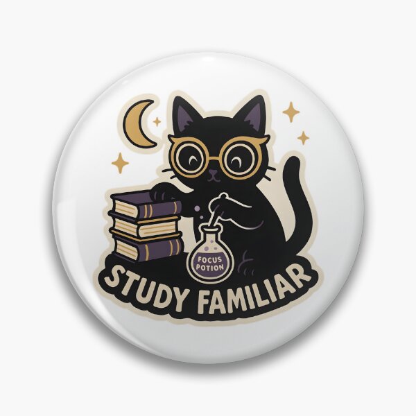 Item preview, Study Familiar — Focus Potion Black Cat designed and sold by Cheerioza.