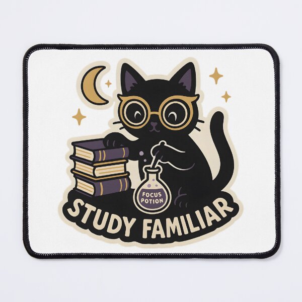 Item preview, Study Familiar — Focus Potion Black Cat designed and sold by Cheerioza.