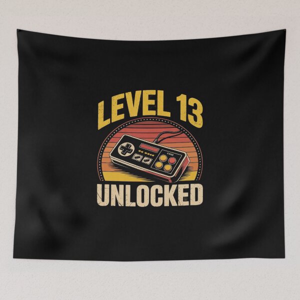 Item preview, 13th Birthday Gaming Level 13 Unlocked  designed and sold by KonstanKoraner.