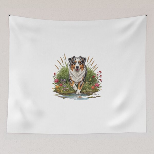Item preview, My Dear Friends, Merry Christmas,Popular Dog Breeds Art – Cocker Spaniel, Border Collie, Beagle, Bulldog, Schnauzer, Australian Shepherd & Whippet Illustration, Dog Lover Gift, Realistic Pet Design designed and sold by chipmuckdesignn.