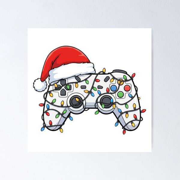 Item preview, Gaming Controller Christmas Holiday Santa Hat Design designed and sold by ArtLabCreations.