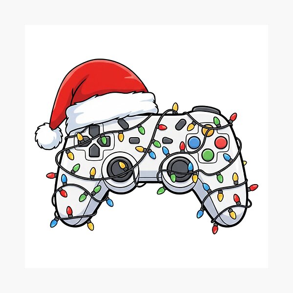 Item preview, Gaming Controller Christmas Holiday Santa Hat Design designed and sold by ArtLabCreations.