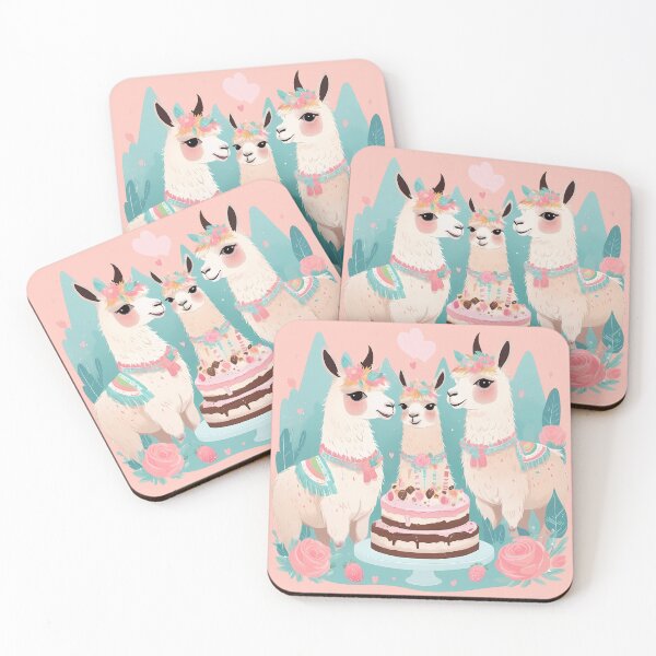 Item preview, Llamas celebrating birthday designed and sold by WoollenLlama.