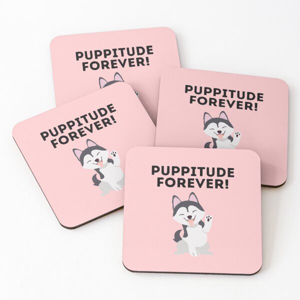 Item preview, Puppitude Forever Husky pink designed and sold by Dolsini Dog Designs.