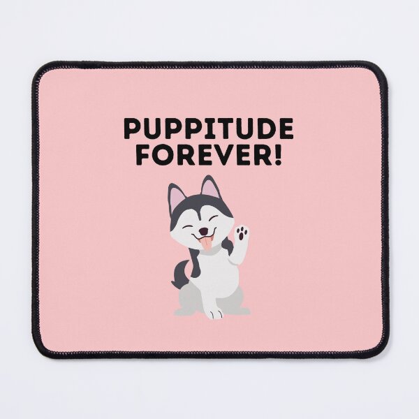 Item preview, Puppitude Forever Husky pink designed and sold by Dolsini Dog Designs.