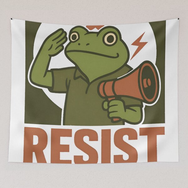 Item preview, Portland Frog Protest Resist  designed and sold by DineshArtShop.