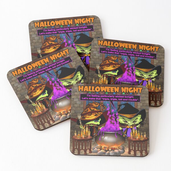 Item preview, Toil and Trouble On Halloween Night designed and sold by 3-Beans-Art.