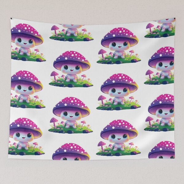 Item preview, Happy Little Mushroom - Colourful Nature Art designed and sold by QuirkyMint.