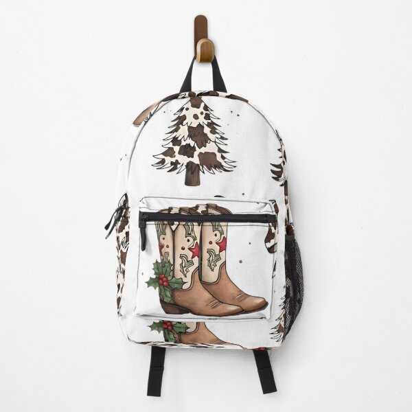 Item preview, Western Christmas Aesthetic | Cow Print Holiday Boots and Trees | Country Girl Festive Design designed and sold by colonpriscilla.