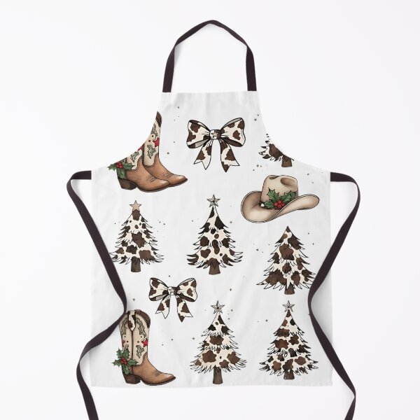 Item preview, Western Christmas Aesthetic | Cow Print Holiday Boots and Trees | Country Girl Festive Design designed and sold by colonpriscilla.