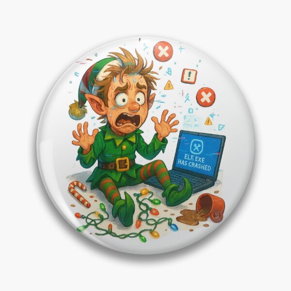 Item preview, Elf.exe Has Crashed – Funny Christmas Tech Fail designed and sold by Dreamiz.