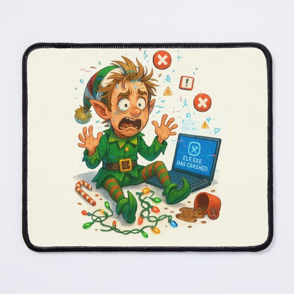 Item preview, Elf.exe Has Crashed – Funny Christmas Tech Fail designed and sold by Dreamiz.