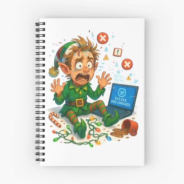 Item preview, Elf.exe Has Crashed – Funny Christmas Tech Fail designed and sold by Dreamiz.