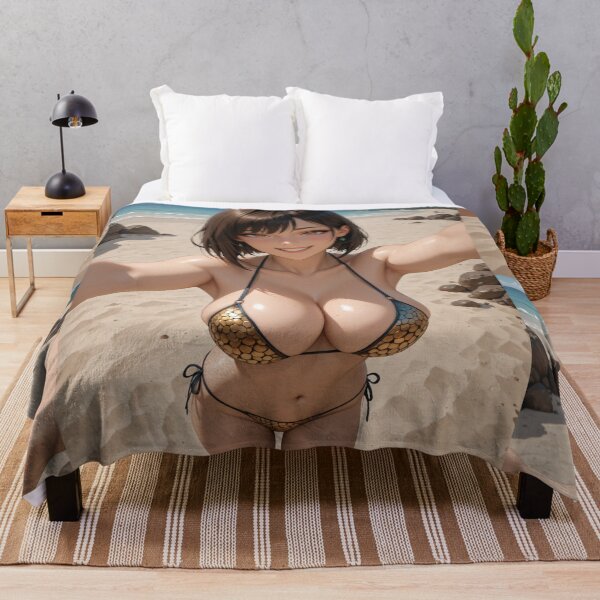 Item preview, Brunette anime girl in bikini designed and sold by Planet Utoppia.