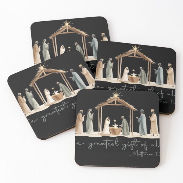 Item preview, Nativity Scene Watercolor | The Greatest Gift of All | Christian Christmas Art designed and sold by wayejgo.
