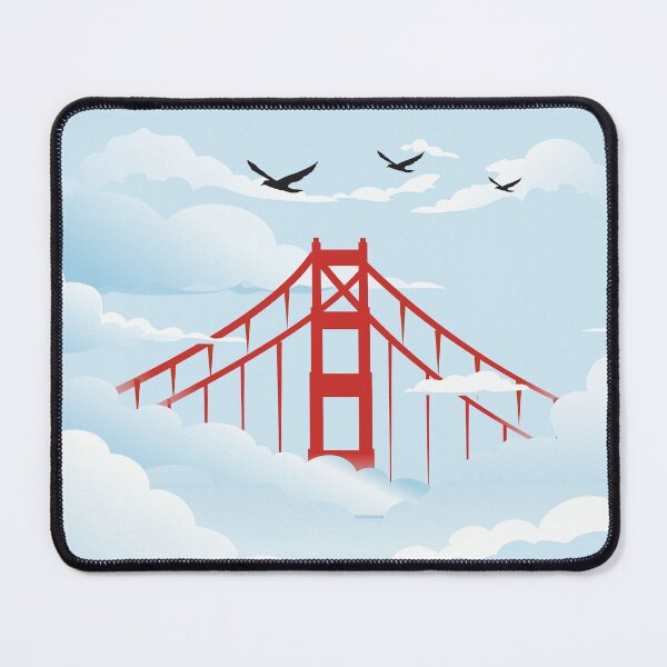 Item preview, Golden Gate Bridge Foggy San Francisco Skyline Art Prin designed and sold by DeeLulu.