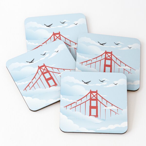 Item preview, Golden Gate Bridge Foggy San Francisco Skyline Art Prin designed and sold by DeeLulu.