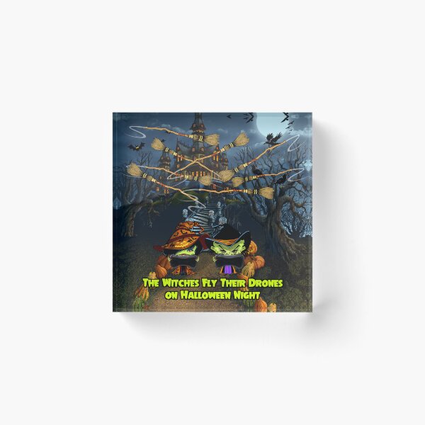 Item preview, The Witches Fly Drones On Halloween Night designed and sold by 3-Beans-Art.