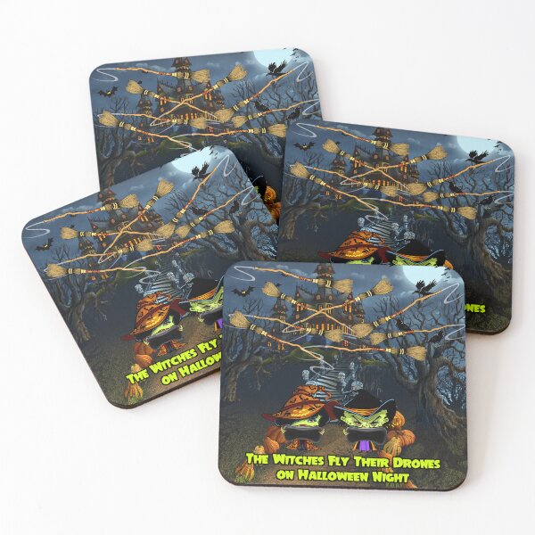 Item preview, The Witches Fly Drones On Halloween Night designed and sold by 3-Beans-Art.