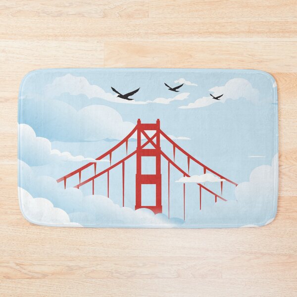 Item preview, Golden Gate Bridge Foggy San Francisco Skyline Art Prin designed and sold by DeeLulu.