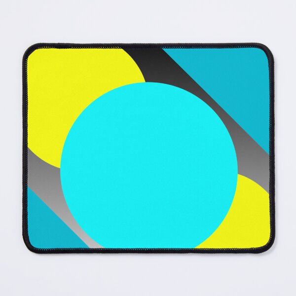 Item preview, Vibrant Overlapping Yellow & Cyan Circles - Modern Geometric Abstract Art Print designed and sold by Faali950.