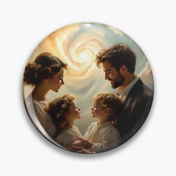 Item preview, Spiralfamily Glow – Between starlight & closeness to the heart, a Cosmic Portrait full of light & love designed and sold by FotoworldEdel.