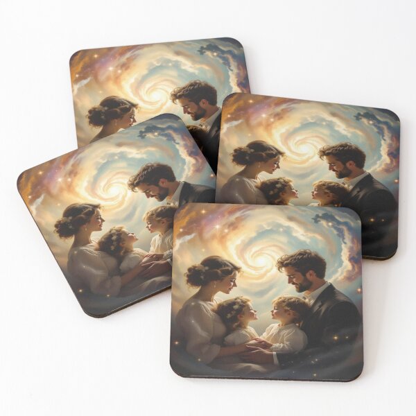 Item preview, Spiralfamily Glow – Between starlight & closeness to the heart, a Cosmic Portrait full of light & love designed and sold by FotoworldEdel.