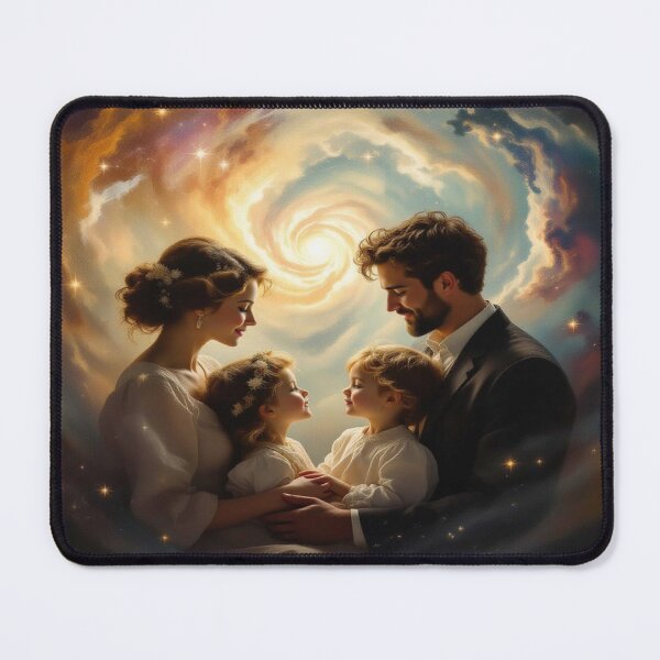 Item preview, Spiralfamily Glow – Between starlight & closeness to the heart, a Cosmic Portrait full of light & love designed and sold by FotoworldEdel.