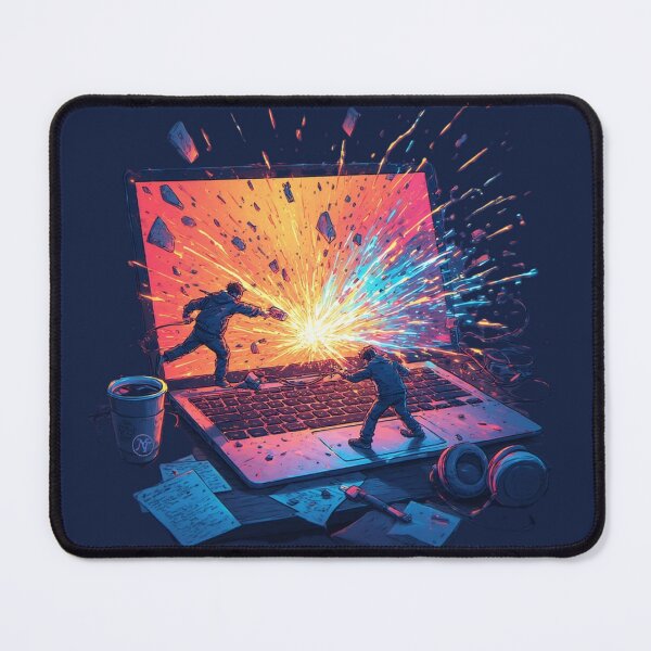Item preview, Digital Chaos – Tiny Hackers vs The Laptop by NegarTv Designs designed and sold by NegarTv Designs.