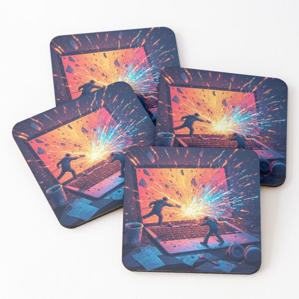 Item preview, Digital Chaos – Tiny Hackers vs The Laptop by NegarTv Designs designed and sold by NegarTv Designs.